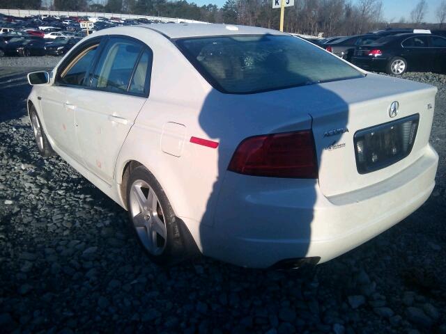 19UUA66254A041929 - 2004 ACURA TL WHITE photo 3