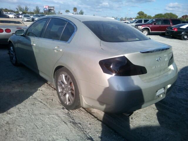 JNKBV61E97M725783 - 2007 INFINITI G35 BEIGE photo 3