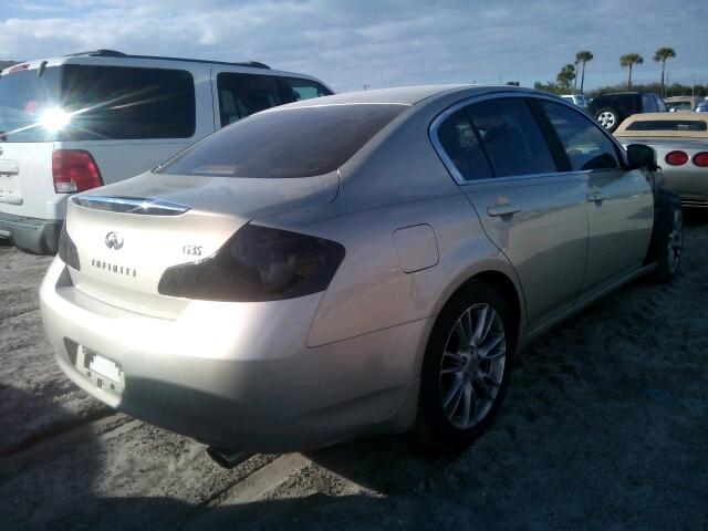 JNKBV61E97M725783 - 2007 INFINITI G35 BEIGE photo 4