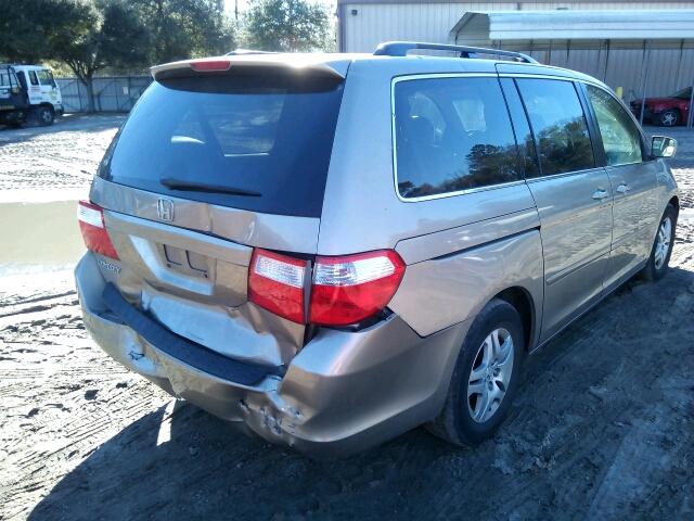 5FNRL38657B420504 - 2007 HONDA ODYSSEY EX GOLD photo 4