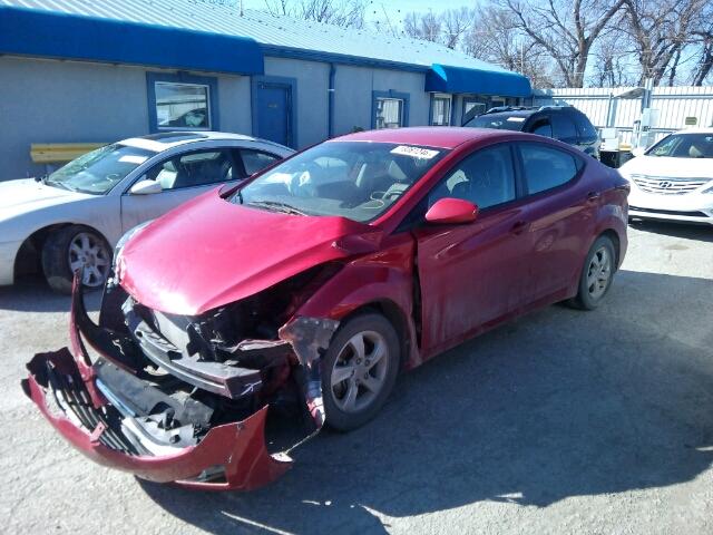 KMHDH4AE5EU192605 - 2014 HYUNDAI ELANTRA SE RED photo 2