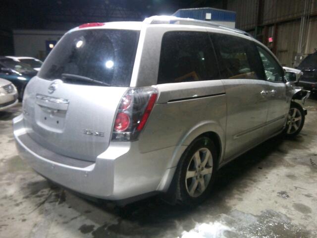 5N1BV28U79N103506 - 2009 NISSAN QUEST S/SE SILVER photo 4