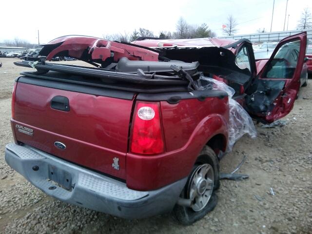 1FMZU77K34UA62482 - 2004 FORD EXPLORER S RED photo 4