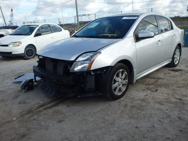 3N1AB6AP9CL682125 - 2012 NISSAN SENTRA 2.0 GRAY photo 2