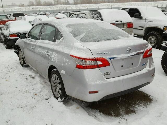 3N1AB7AP5EL659725 - 2014 NISSAN SENTRA S GRAY photo 3