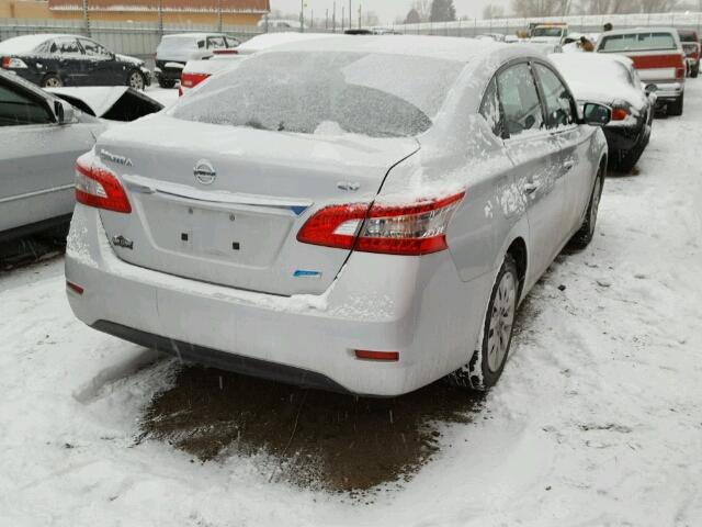 3N1AB7AP5EL659725 - 2014 NISSAN SENTRA S GRAY photo 4