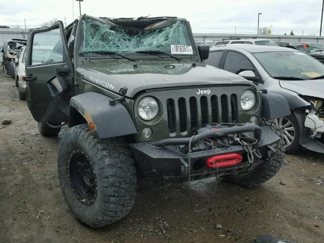 1C4HJWFG7FL771747 - 2015 JEEP WRANGLER U GREEN photo 1