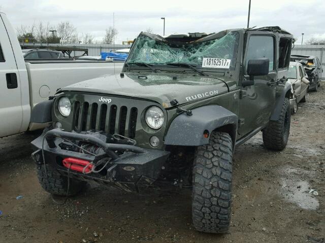 1C4HJWFG7FL771747 - 2015 JEEP WRANGLER U GREEN photo 2