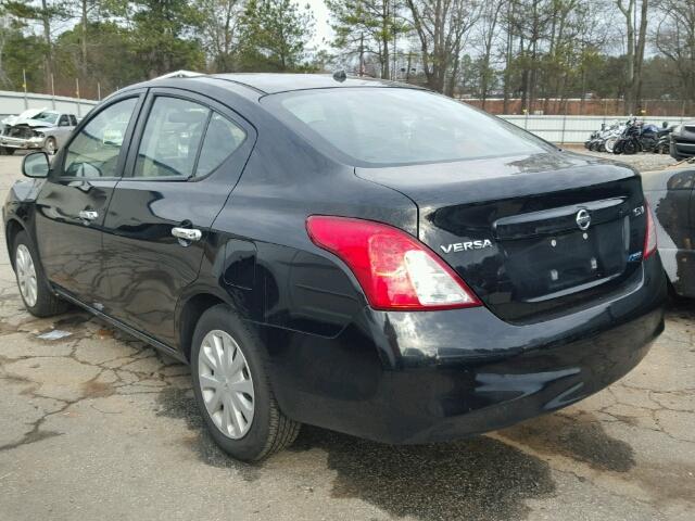 3N1CN7AP6CL816496 - 2012 NISSAN VERSA BLACK photo 3