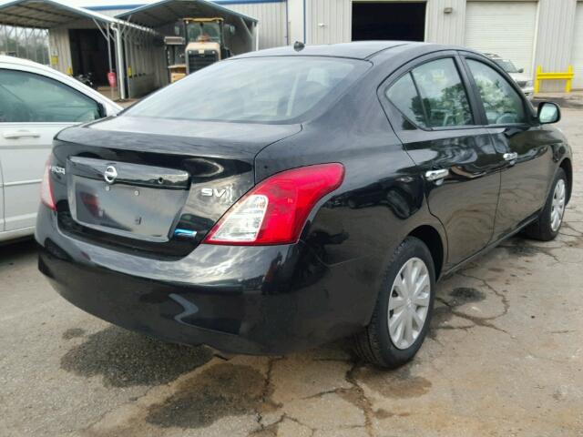 3N1CN7AP6CL816496 - 2012 NISSAN VERSA BLACK photo 4