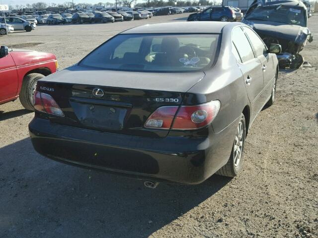 JTHBA30G345022666 - 2004 LEXUS ES 330 BLACK photo 4