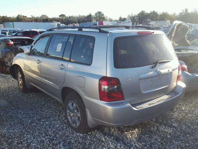 JTEGP21A450085859 - 2005 TOYOTA HIGHLANDER SILVER photo 3