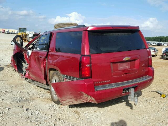 1GNSKKKC2FR186285 - 2015 CHEVROLET SUBURBAN K RED photo 3