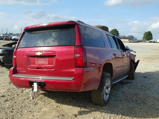 1GNSKKKC2FR186285 - 2015 CHEVROLET SUBURBAN K RED photo 4