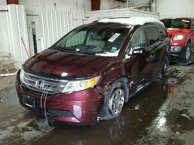 5FNRL5H63BB027699 - 2011 HONDA ODYSSEY EX MAROON photo 2