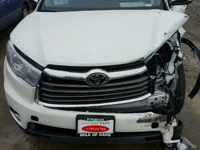 5TDDKRFH5GS343181 - 2016 TOYOTA HIGHLANDER WHITE photo 7