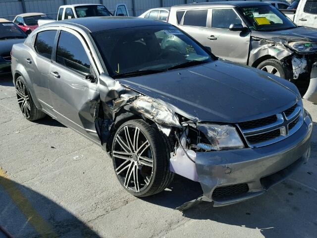 1C3CDZAB9DN712722 - 2013 DODGE AVENGER SE GRAY photo 1