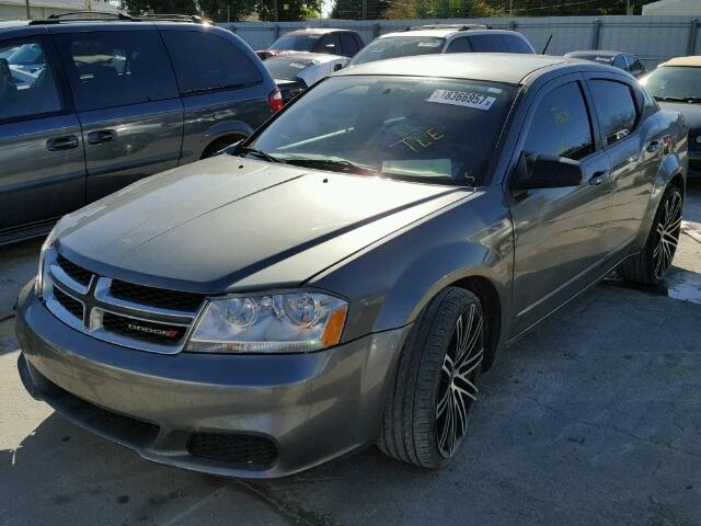 1C3CDZAB9DN712722 - 2013 DODGE AVENGER SE GRAY photo 2