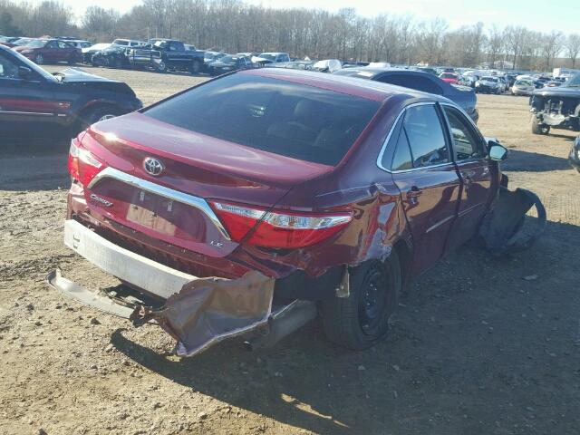 4T1BF1FK3FU903004 - 2015 TOYOTA CAMRY LE/X MAROON photo 4