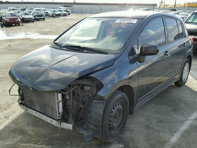 3N1BC1CP5AL464682 - 2010 NISSAN VERSA S BLACK photo 2