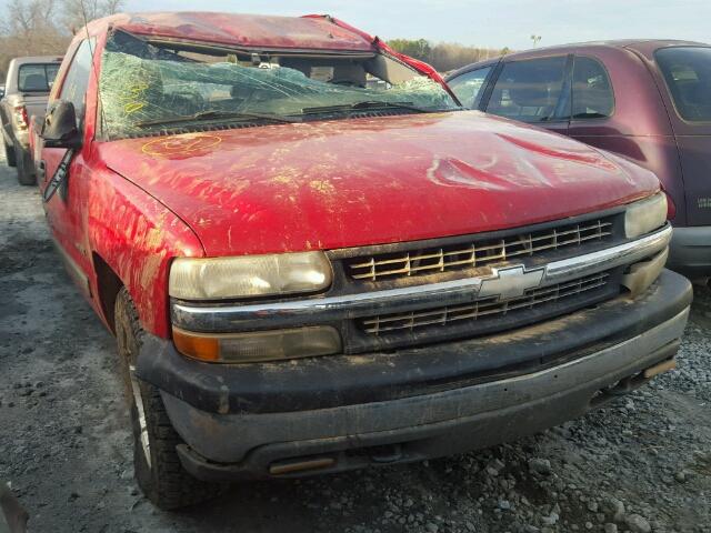 2GCEK19T421104761 - 2002 CHEVROLET SILVERADO RED photo 1