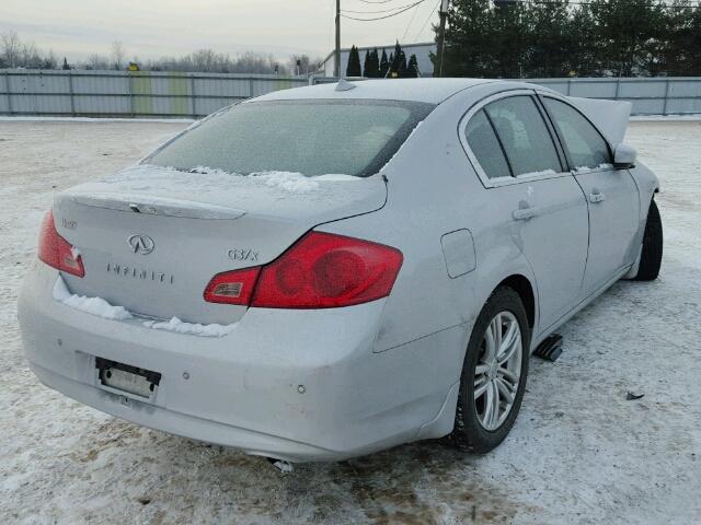 JN1CV6AR8BM407500 - 2011 INFINITI G37 SILVER photo 4