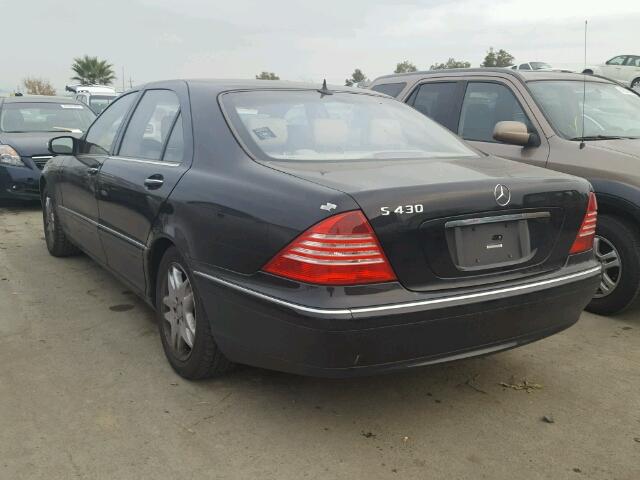 WDBNG70J93A370279 - 2003 MERCEDES-BENZ S 430 BLACK photo 3