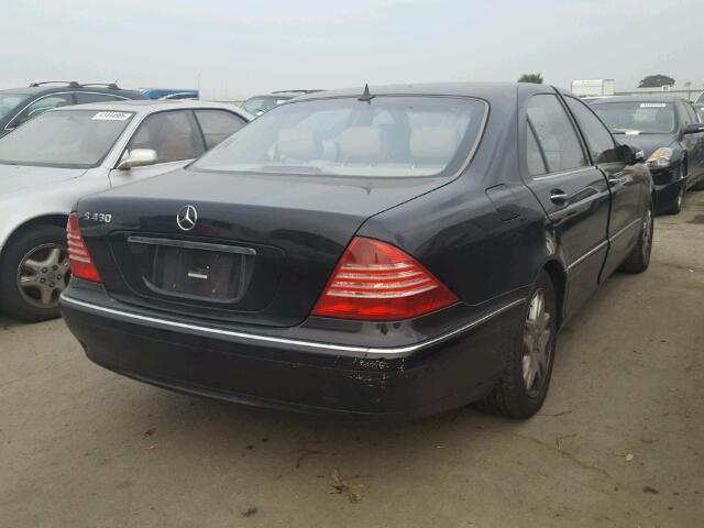 WDBNG70J93A370279 - 2003 MERCEDES-BENZ S 430 BLACK photo 4