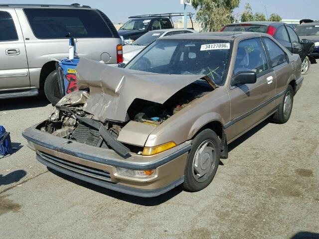 JH4DA3458KS018452 - 1989 ACURA INTEGRA LS TAN photo 2