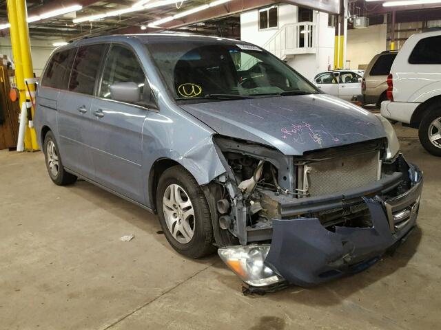 5FNRL38457B017248 - 2007 HONDA ODYSSEY EX BLUE photo 1