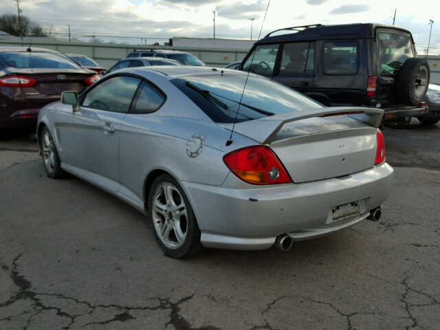 KMHHN65F64U126622 - 2004 HYUNDAI TIBURON GT SILVER photo 3