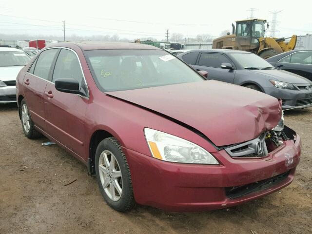 1HGCM66534A041652 - 2004 HONDA ACCORD EX RED photo 1