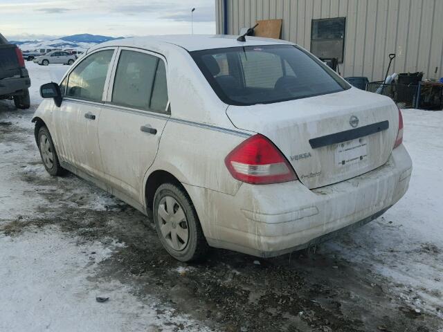 3N1CC11E59L422224 - 2009 NISSAN VERSA S/SL WHITE photo 3