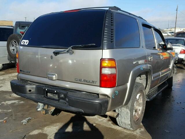 1GNEK13Z22R119609 - 2002 CHEVROLET TAHOE K150 TAN photo 4