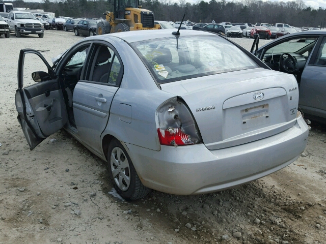 KMHCN4AC3AU471757 - 2010 HYUNDAI ACCENT GLS SILVER photo 3