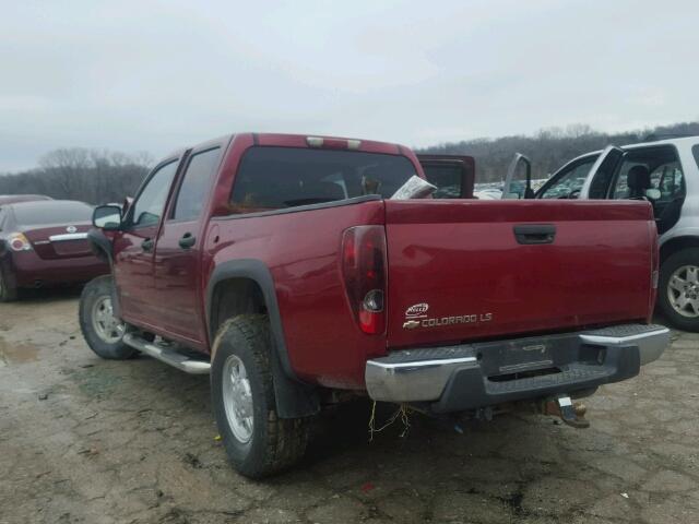 1GCDT136758115752 - 2005 CHEVROLET COLORADO RED photo 3