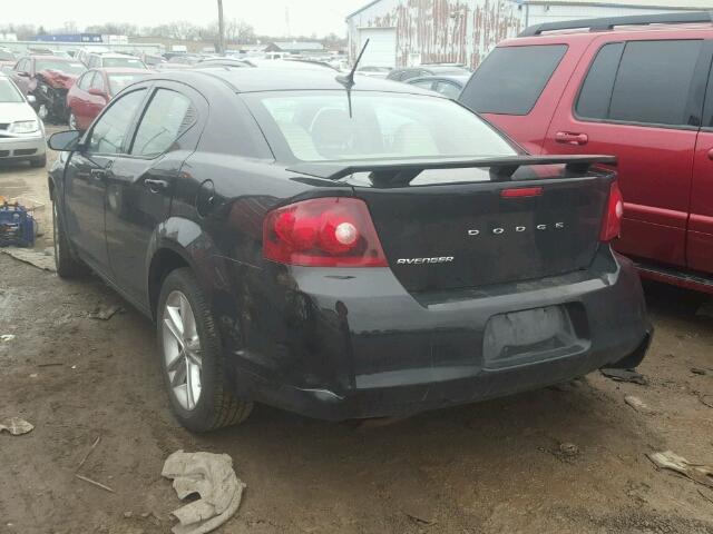 1C3CDZAB3EN220544 - 2014 DODGE AVENGER SE BLACK photo 3