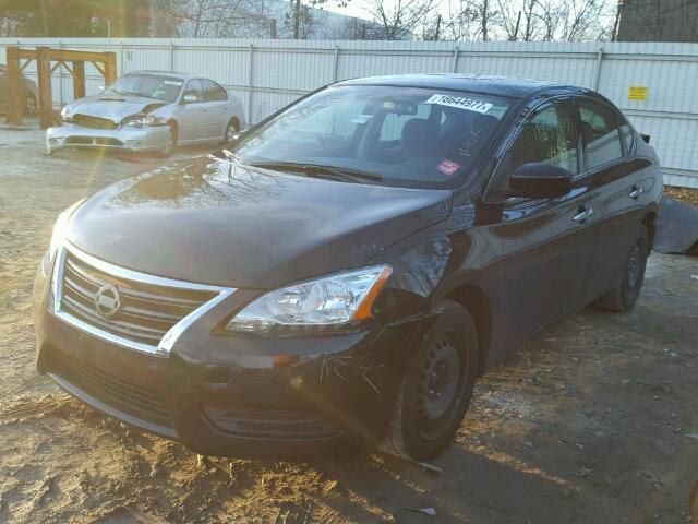 3N1AB7AP0EY262331 - 2014 NISSAN SENTRA S BLACK photo 2