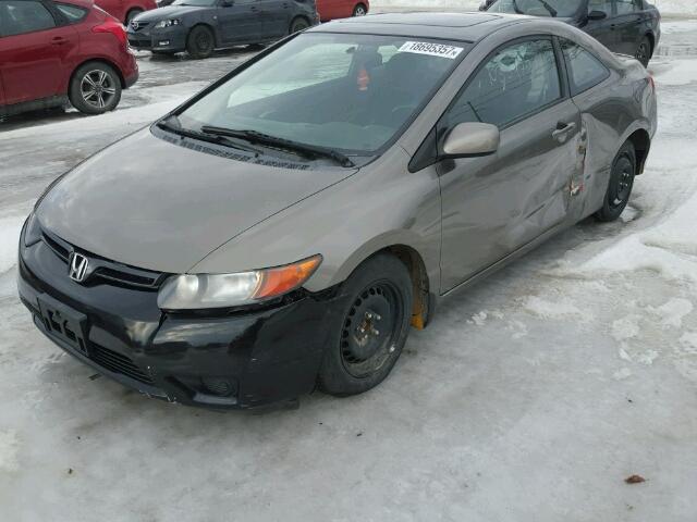 2HGFG12648H013260 - 2008 HONDA CIVIC LX GRAY photo 2