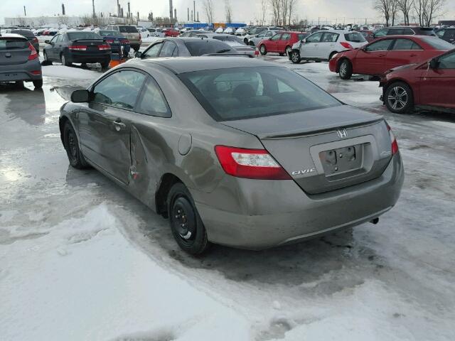 2HGFG12648H013260 - 2008 HONDA CIVIC LX GRAY photo 3