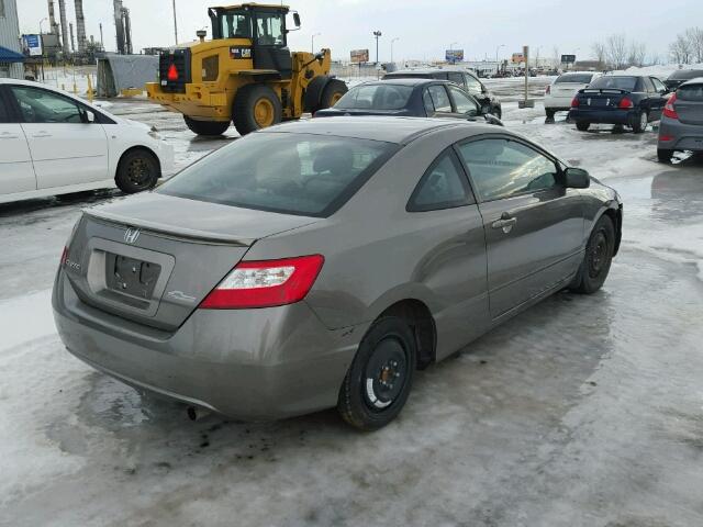 2HGFG12648H013260 - 2008 HONDA CIVIC LX GRAY photo 4