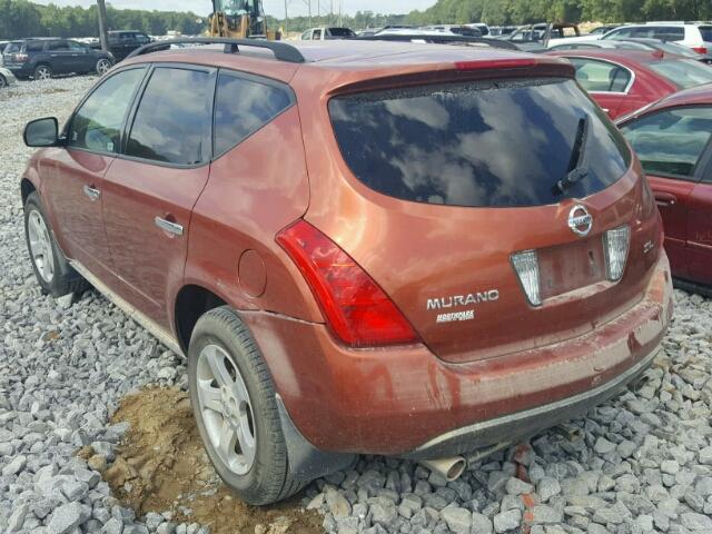 JN8AZ08T93W122791 - 2003 NISSAN MURANO SL/ ORANGE photo 3