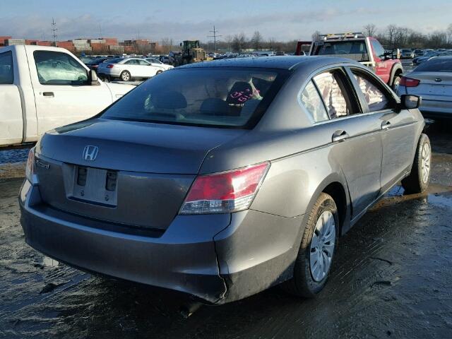 1HGCP2F32AA191147 - 2010 HONDA ACCORD LX GRAY photo 4