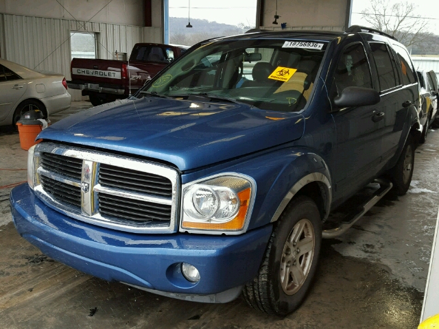 1D4HB48N04F226985 - 2004 DODGE DURANGO SL BLUE photo 2