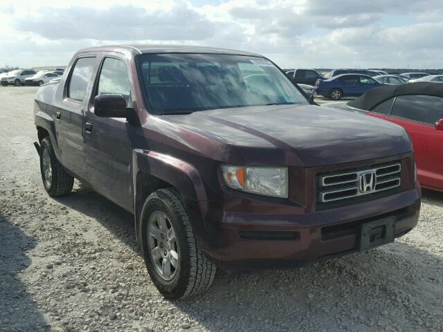 2HJYK164X7H511794 - 2007 HONDA RIDGELINE BURGUNDY photo 1