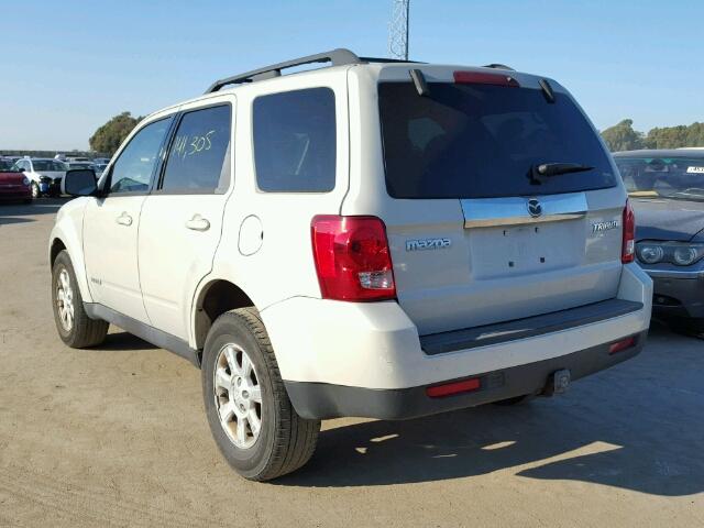 4F2CZ06168KM11504 - 2008 MAZDA TRIBUTE S WHITE photo 3