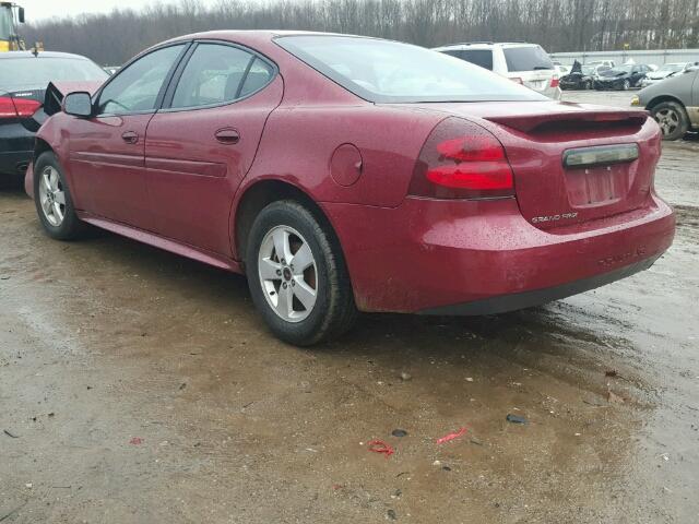 2G2WP522551194316 - 2005 PONTIAC GRAND PRIX MAROON photo 3