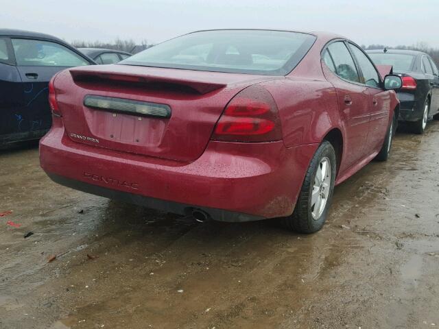 2G2WP522551194316 - 2005 PONTIAC GRAND PRIX MAROON photo 4