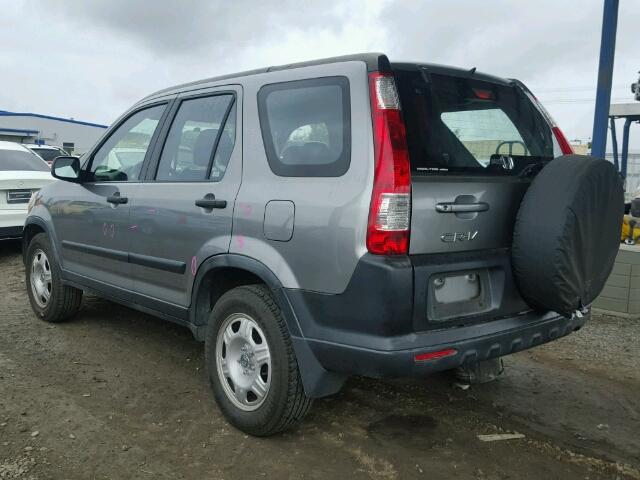 JHLRD78555C029782 - 2005 HONDA CR-V GRAY photo 3