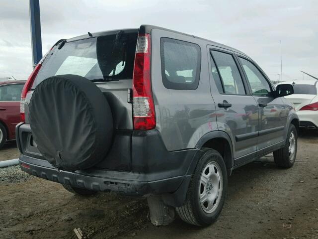 JHLRD78555C029782 - 2005 HONDA CR-V GRAY photo 4